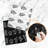 Foldable Aluminum Oil Splatter Guard Plates (Black)