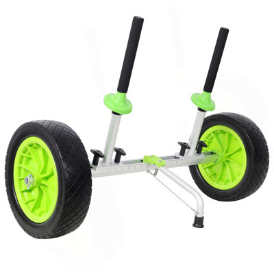 Sit On Top Kayak Cart, Heavy-Duty Plug-In Kayak Cart Dolly With 12 Inch Solid Wheels,Width Adjustable