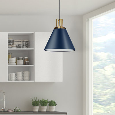 Luminaire suspendu conique à 1 lumière Dowd