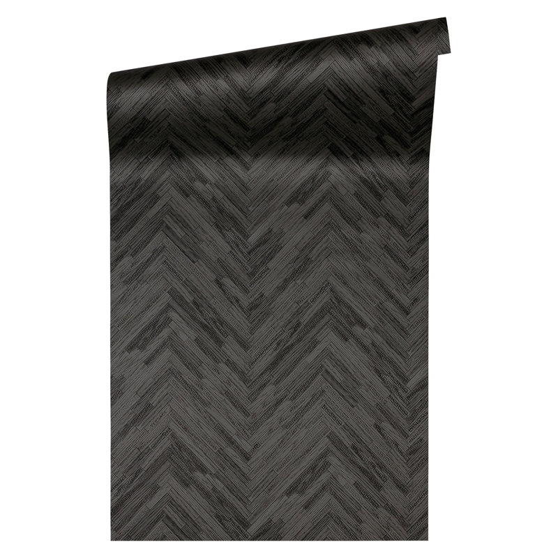 Charlee 10.05m x 70cm Matte Wallpaper Roll, Grey/anthracite