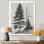 «Vintage Pine Trees On Mountain», impression murale sur toile Nature