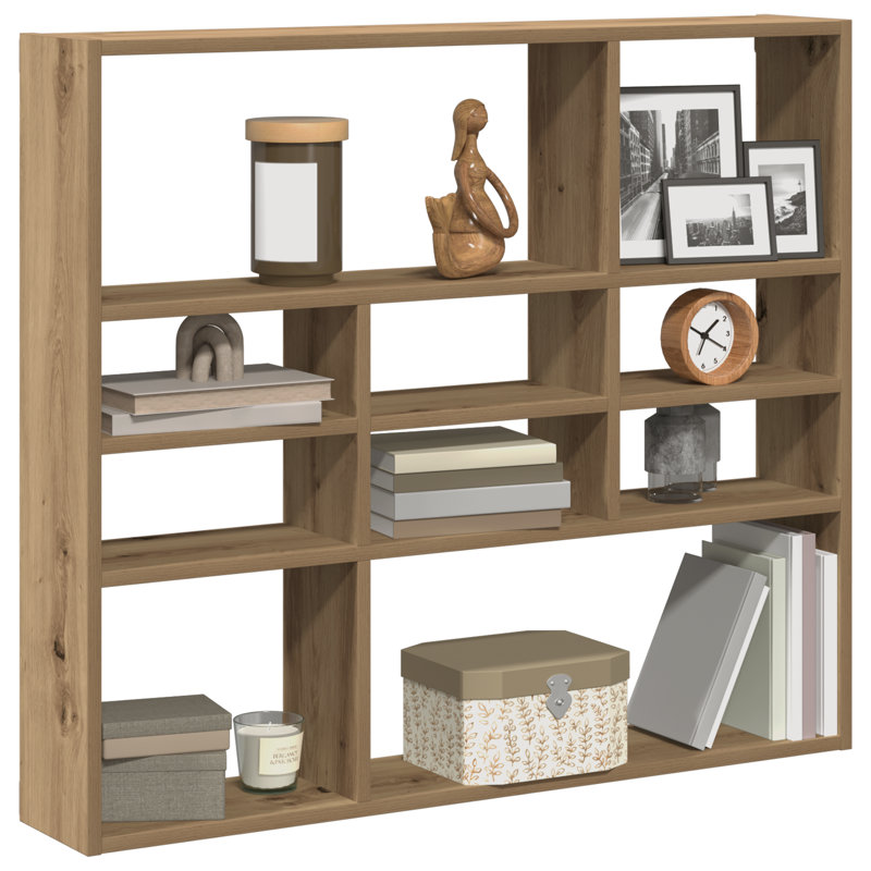 Ramus 10 Piece Wood Accent Shelf, Artisan Oak
