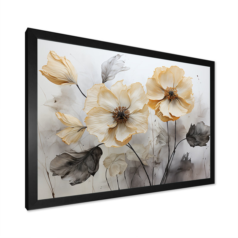 Minimalisme Morning Glory - Morning Glory, impression sur toile encadrée, H 34 po x l 44 po x P 1,5 po, Cadre simple noir