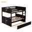 Lit double au-dessus d'un lit superposé avec lit gigogne simple-1833629137