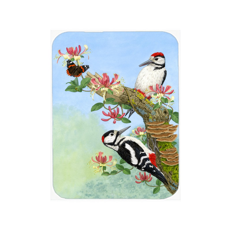 Caroline's Treasures Woodpeckers Glass Cutting Board