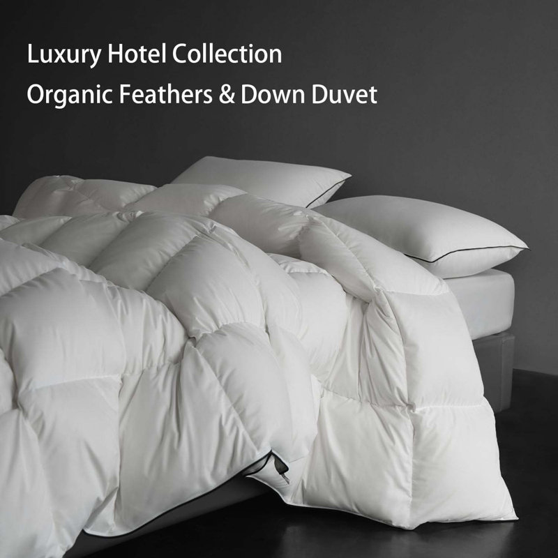 Premium Hotel Collection All Season Baffle Box 750FP Duvet Invert/ Comforter, Queen