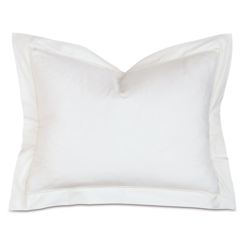 Gianna Cotton Pillow Sham, Standard, White