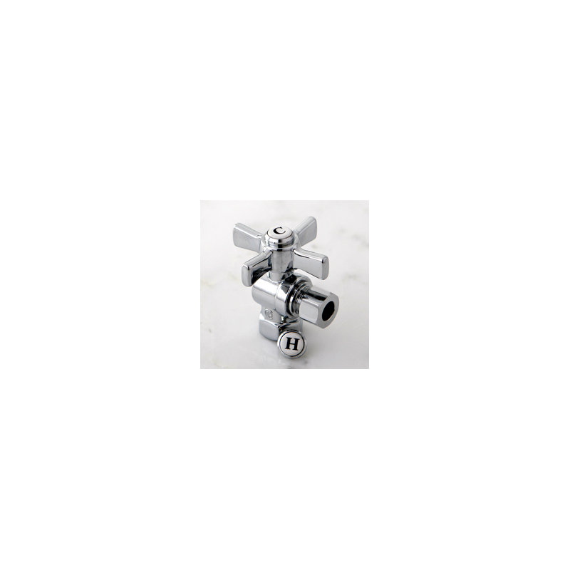 Millennium 0.38" FIP x 0.38" OD Compression Angle Valve, Polished Chrome
