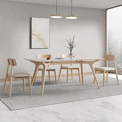 Table et chaise minimaliste de style crème