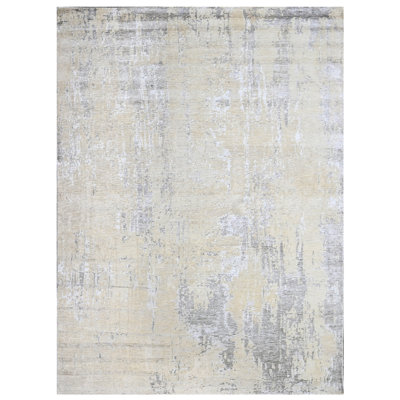 One-of-a-Kind Rectangle 6'1" x 8'11" Hand Knotted Area Rug