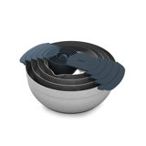 Nest Stainless Steel 9-Piece Food Preparation Set with Nesting Mixing Bowls and Measuring Cups