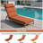 77" x 25" Outdoor Patio Chaise Lounge Cushion with Straps-668142865