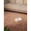 Tapis Manns en laine tissée à la main, écologique - 122 x 183 cm, rectangulaire, brun clair, uni, épais et à poils longs, antidérapant, idéal pour le salon et la chambre.-69546992-130704255