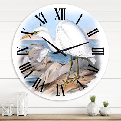 Oiseaux australiens d'époque rétro - horloge murale traditionnelle