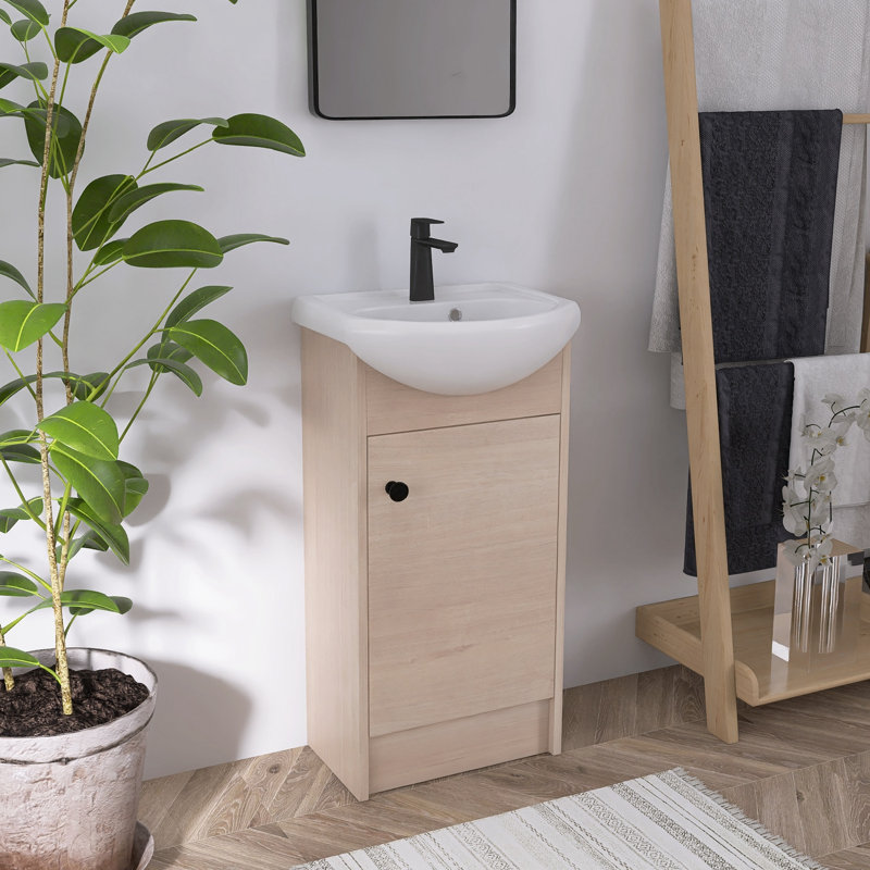 Torkelson 18.17'' Single Bathroom Vanity with Ceramic Top
