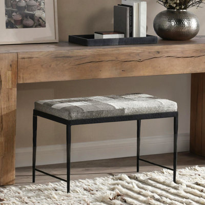 Banc en peau de mouton 28 po Achen gris