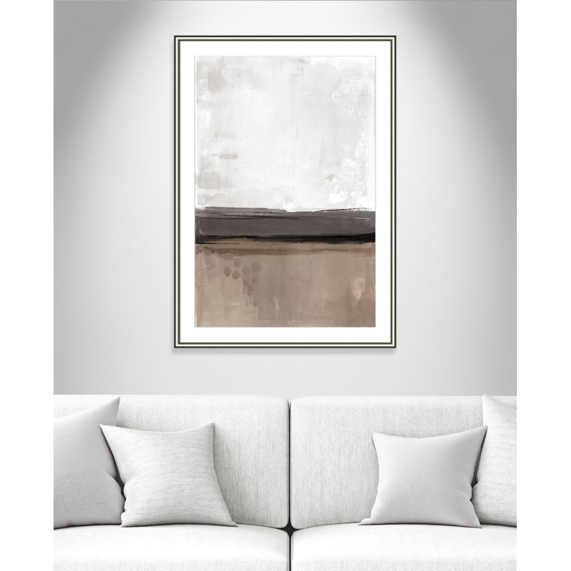 «Mute Horizon Across Empty Fields», impression par 0, L 30,75 po x H 42,75 po, Imprimé mat, Argent classique