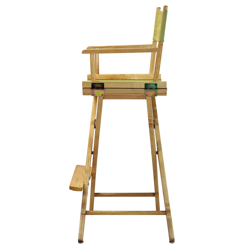 30" Folding Director Chair with Canvas, Natural, Sage