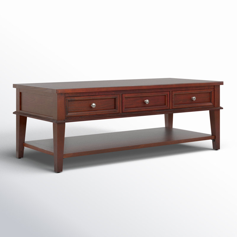 Samira Single Coffee Table with Storage, Sepia
