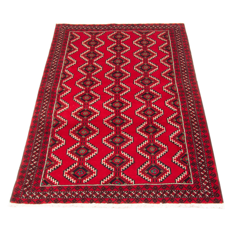 Tapis rouge Royal Baluch 3 pi 9 po x 6 pi 7 po