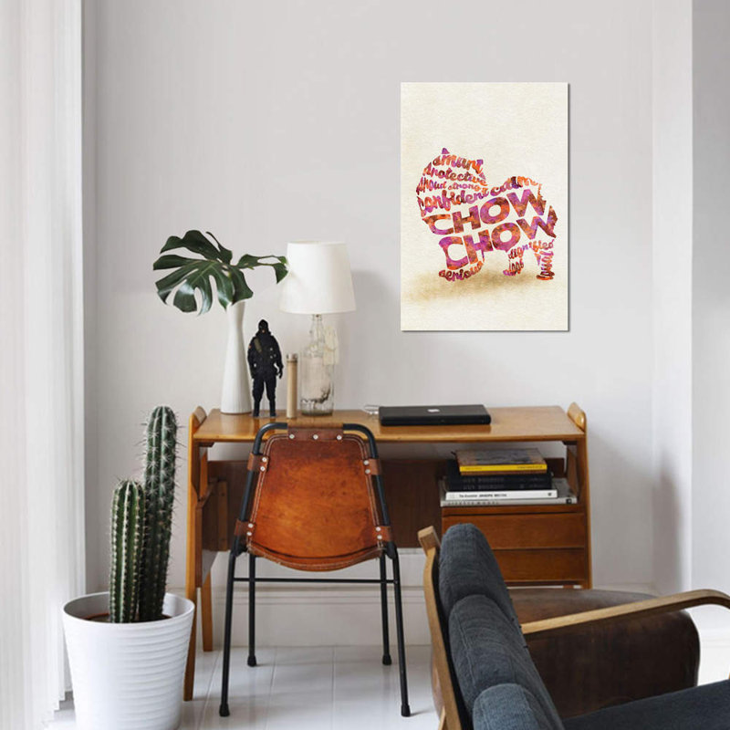 « chow chow » par ayse deniz akerman, reproduction d’impression sur toile tendue, H 18 po x l 12 po x P 1,5 po, Toile tendue