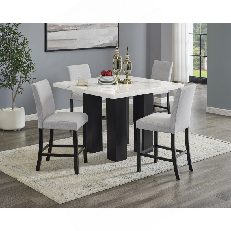 Ensemble de 2 chaises de salle à manger rembourrées en tissu Transitional