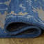Tapis de couloir bleu bleu fait à la main 100% laine-2067543959