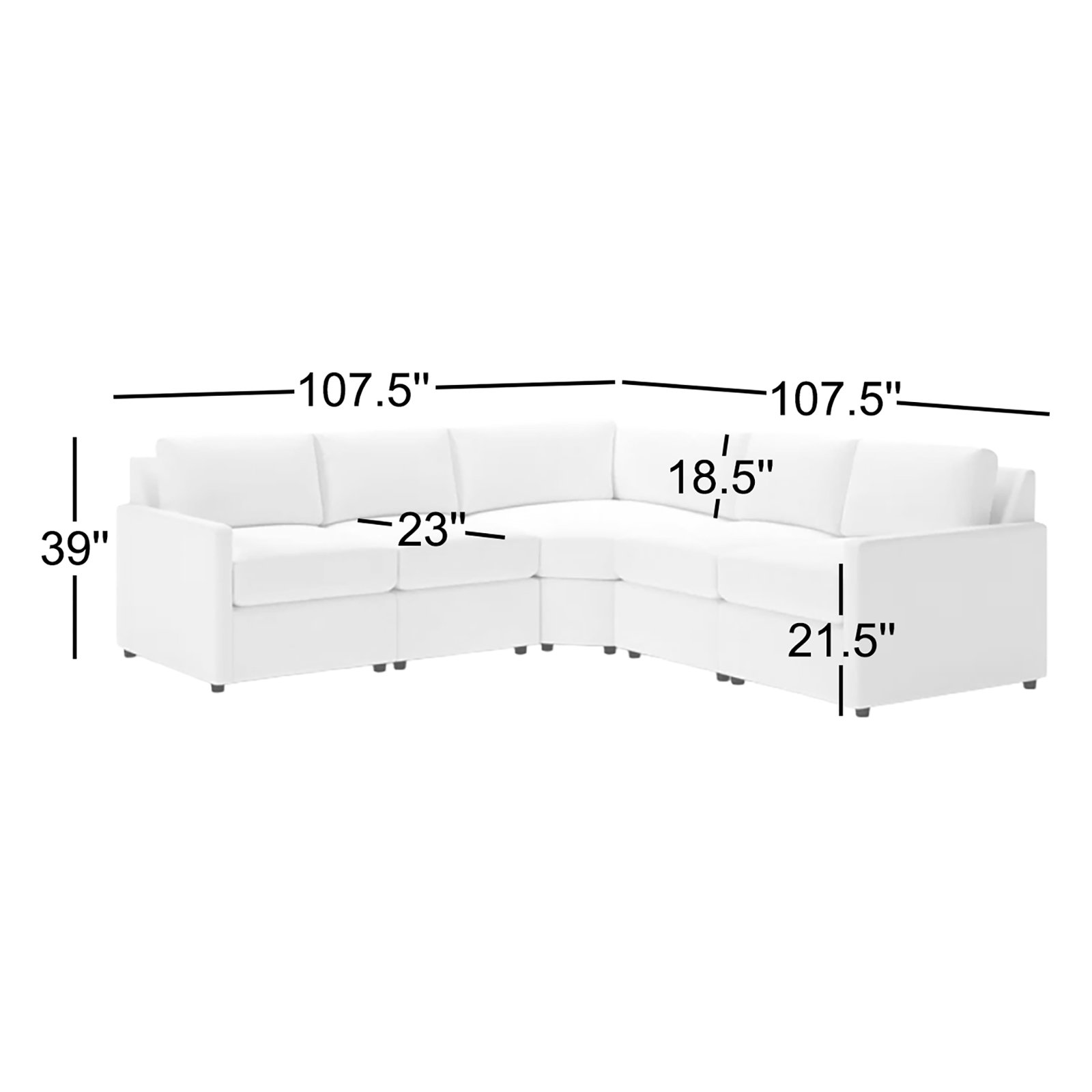 Damari Sectional, Monique Oyster Textured Chenille