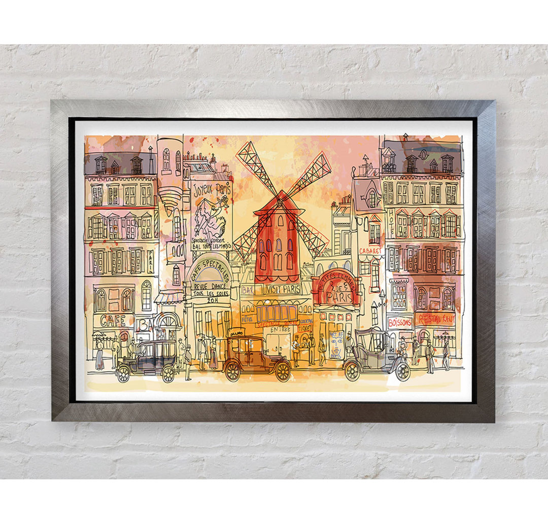 Gerahmter Kunstdruck Moulin Rouge Paris