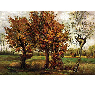 " Autumn Landscape with Four Trees " by Vincent Van Gogh Print
