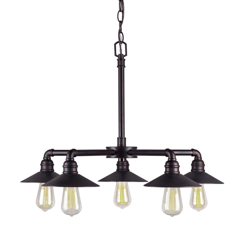 Renninger 5 - Light Dimmable Classic / Traditional Chandelier, Antique Bronze