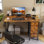Bureau d'ordinateur à 4 tiroirs, bureau d'écriture en tissu