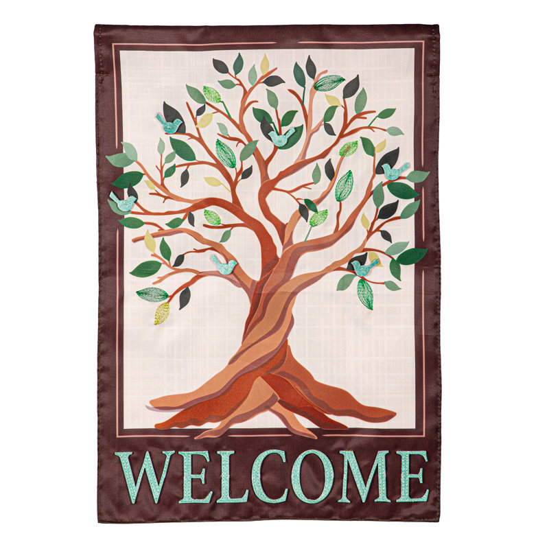 Drapeau de jardin arbre de vie