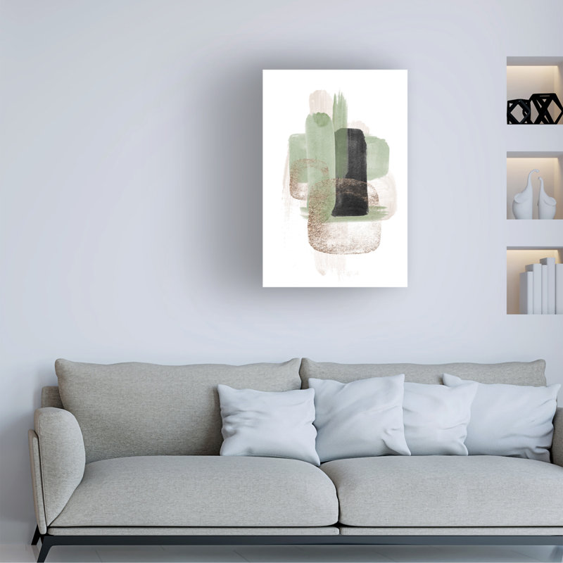 Moderne et contemporain vert simple 3, H 24 po x l 16 po x P 2 po