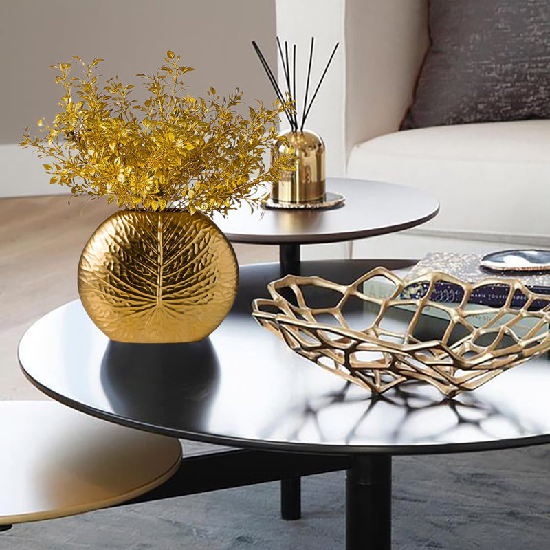 Ensemble de plantes artificielles de luxe en bronze et en bronze