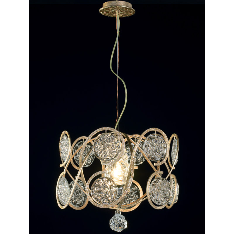 Celeste 1 - Light Bronze Single Pendant, Silver Frost