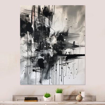 Exploring The Depths Of Black Marble III - Modern Geometric Metal Wall Décor