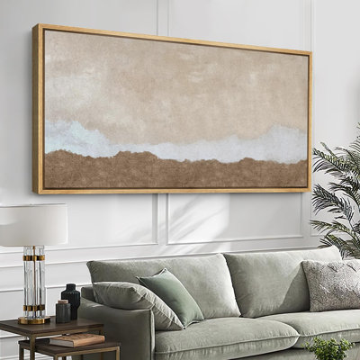 Paysage subtil, horizon, tons terreux, art moderne