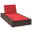  Chaise longue en rotin de polyester gris avec coussin flottant-809185834-809185833