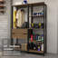  Étagère de rangement pour garage avec 2 tiroirs, 7 tablettes et armoire de rangement modulaire polyvalente pour outils de 51 po L - noir / brun-877564668