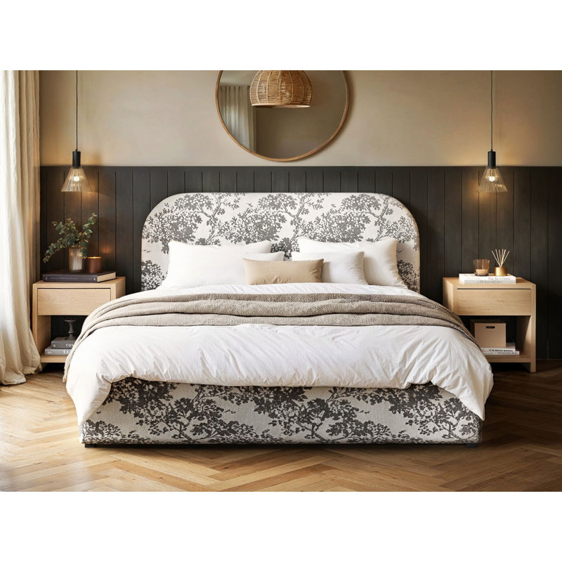 Upholstered Ottoman Bed, Double
