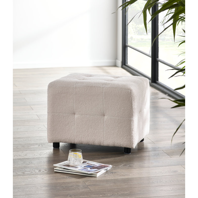Dinnah 60Cm Wide Rectangle Solid Colour Ottoman