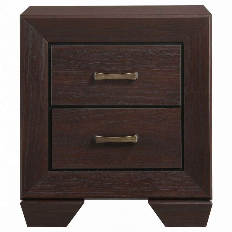 Table de chevet rectangulaire 2 tiroirs Copper