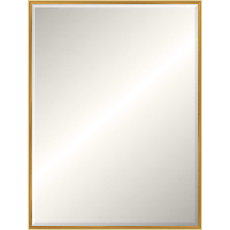 Bright Gold Ridgeline Mirror, Rectangle 49.5" x 37.5", Beveled