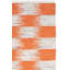 Tapis orange / gris en coton tissé à plat à la main Opie Ikat-20657785