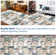 Modern Geometric Machine Washable Rug with Non-Slip Backing Non-Shedding Contemporary Accent Carpet Soft Low Pile Floor Cover for Living Room