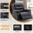 KORSER Recliner Chair With Heat And Massage,Oversized Recliner, 360°Swivel Manual Recliners For Living Room, Rocker Recliner With Side Pockets