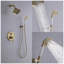Système de douche double Rainfall & Waterfall avec valve à pression équilibrée et pomme de douche à main