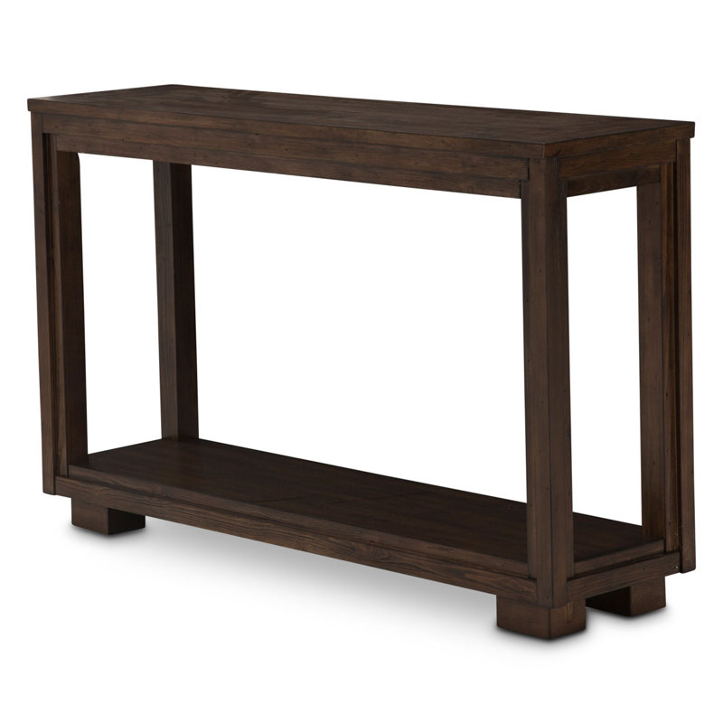 Carrollton 52'' Brown Solid Wood Console Table with Storage