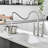 Pull Down Bridge Faucet with 2 Handles-113388136